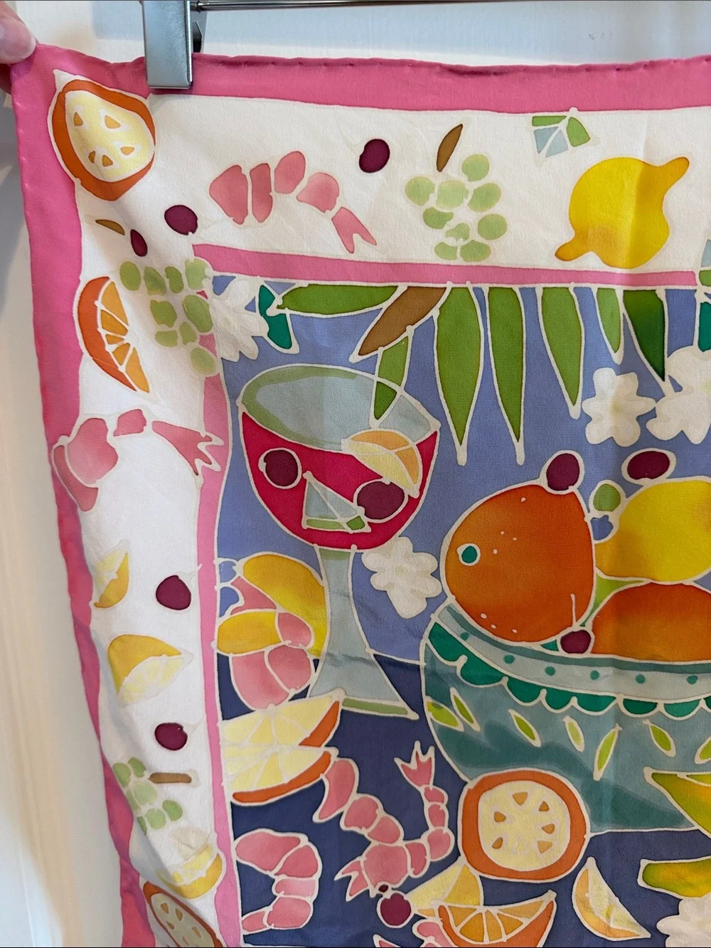 Tropical Print 100% Silk Scarf
